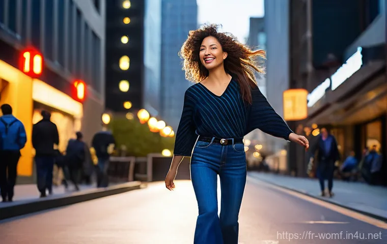 가을 여성 데님 스타일 - **Prompt 1: Raw Denim Elegance for a Parisian Autumn**
    "A stylish French woman, mid-30s, with a ...